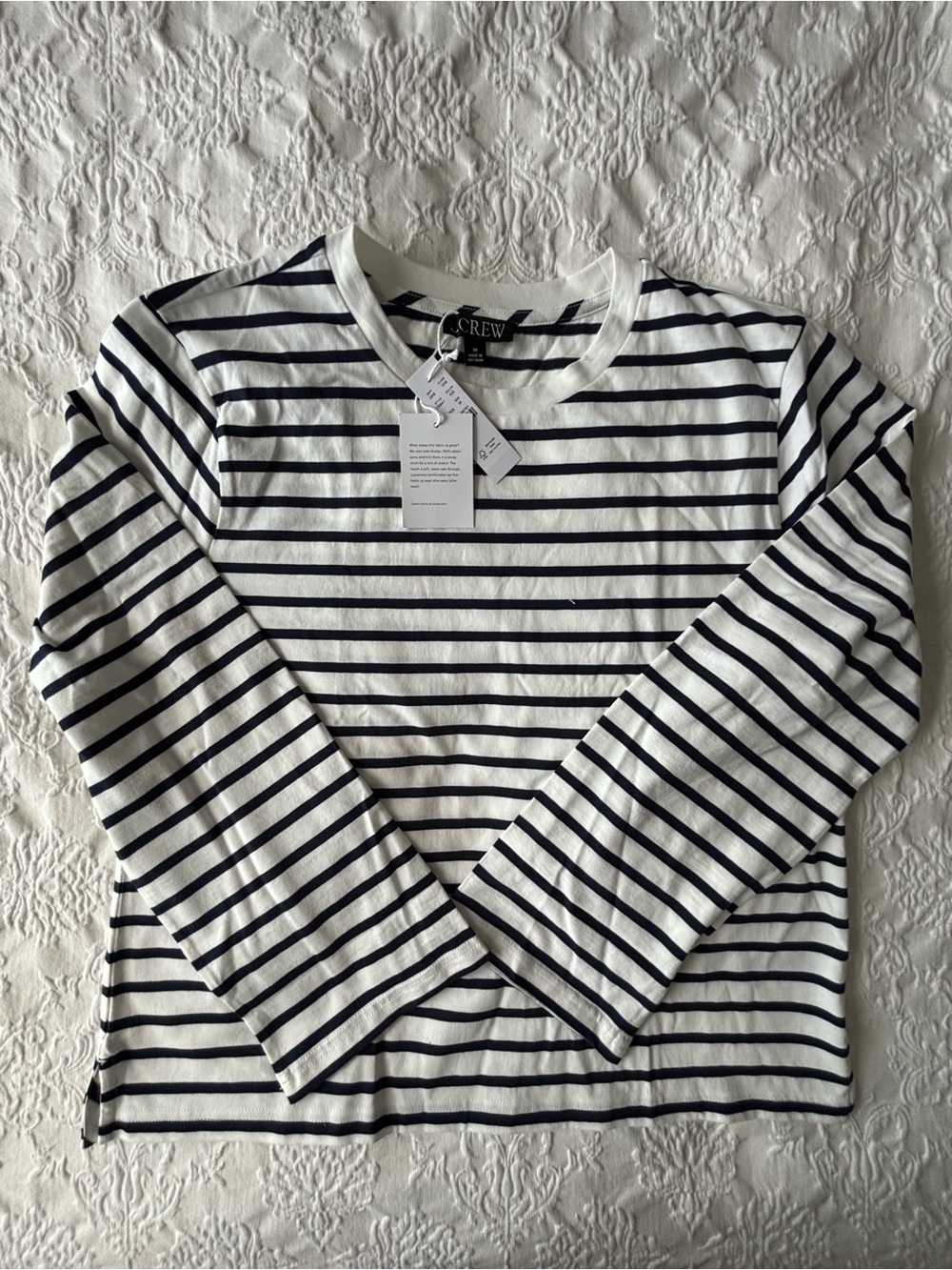 J. Crew Boyfriend Jersey T-shirt in Navy Stripe - Picture 5 of 10